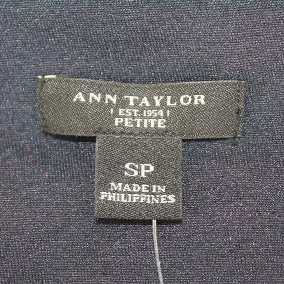 NWT Ann Taylor Petite SP Colorblock Pink Navy Sleeveless Pleated Chiffon Overlay - Picture 4 of 10